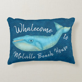 Strand-Haus-Blauwal SeeWhalecome | Gewohnheit Dekokissen