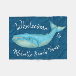 Strand-Haus-Blauwal SeeWhalecome | Gewohnheit Fleecedecke