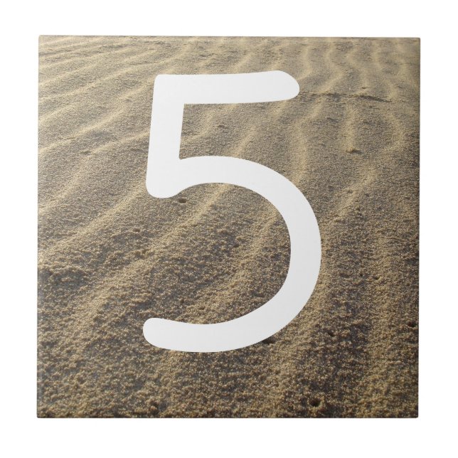 Strand-Haus-Hausnummer-Fliese Fliese (Vorderseite)