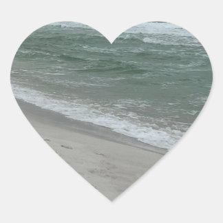 Strand Herz-Aufkleber