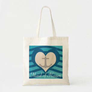 Strand-Herz u. Anker-Trauzeugin-Tasche Tragetasche