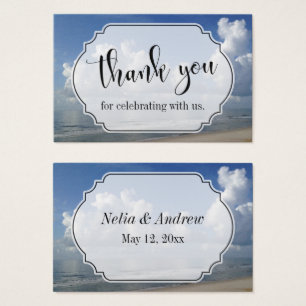 Strand-Hochzeit Geschenk Danke