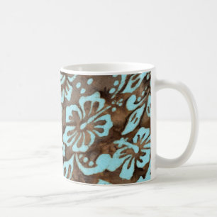 Strand-Hochzeit Luau Hibiskus-Tasse blaues Brown Kaffeetasse
