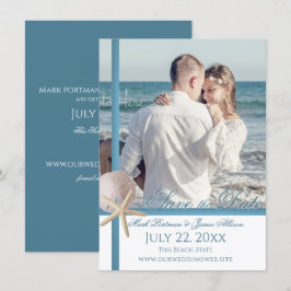 Strand Hochzeit Starfish Sand Dollar Save the Date Einladung