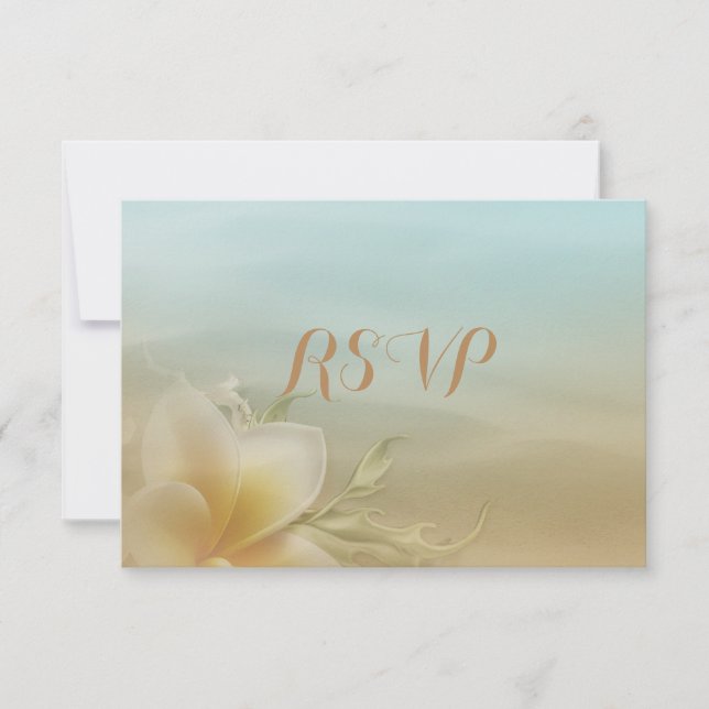 Strand-Hochzeit UAWG RSVP Karte (Vorderseite)