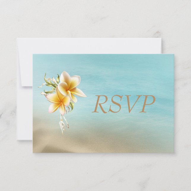 Strand-Hochzeit UAWG RSVP Karte (Vorderseite)