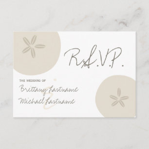 Strand-Hochzeits-Sand-Dollar-Hochzeit UAWG RSVP Karte