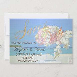 Strand Hochzeitsblumen Save The Date