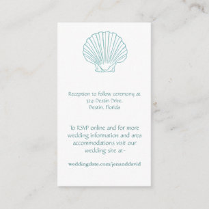 Strand-Hochzeitseinschließungskarten Begleitkarte