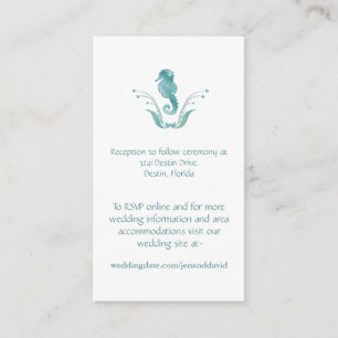 Strand-Hochzeitseinschließungskarten Begleitkarte