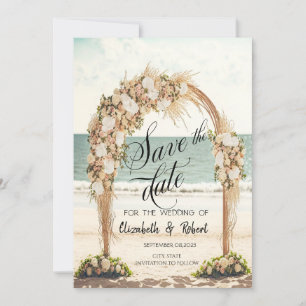 Strand Hochzeitslaube Rosen Save The Date