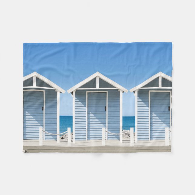 Strand-Hütten 2 Fleecedecke (Vorderseite (Horizontal))