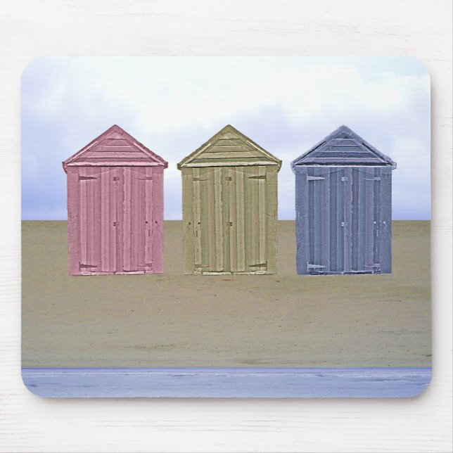 Strand-Hütten-Kunst Mousepad (Vorne)