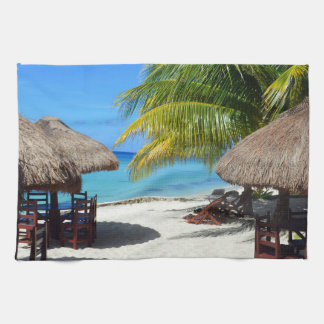 Strand-Hütten-Palme-aquamarines Wasser Vaca Handtuch
