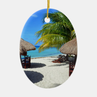 Strand-Hütten-Palme-aquamarines Wasser Vaca Keramikornament