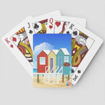 Strand-Hütten-Spielkarten