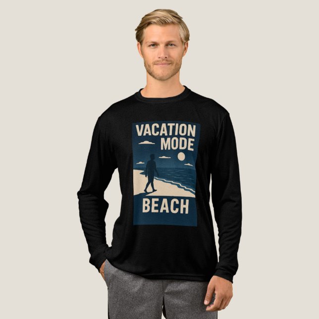 Strand im Urlaubsmodus Tri-Blend Shirt (Volle Vorderseite)