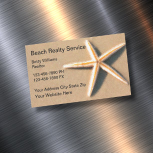 Strand-Immobilien Starfish-Design Magnetische Visitenkarte