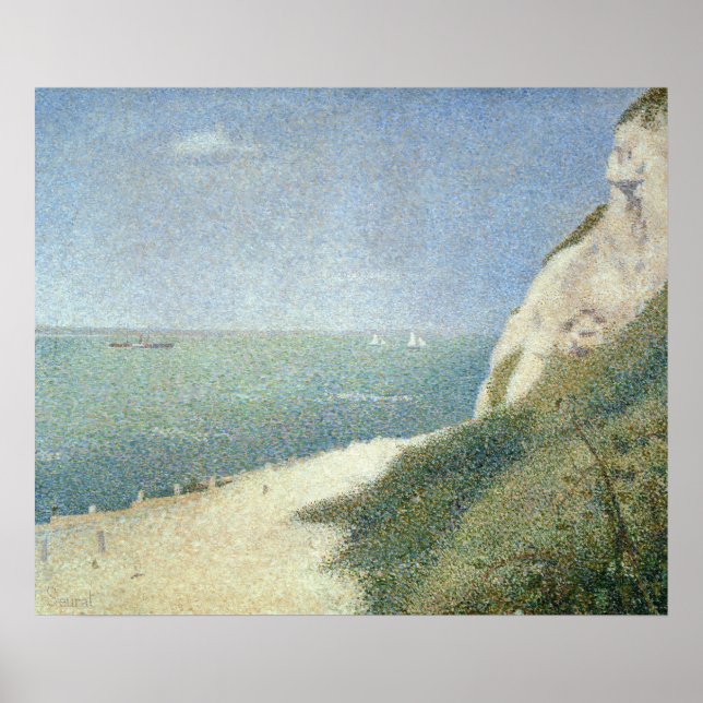 Strand in Bas Butin, Honfleur, 1886 Poster (Vorne)