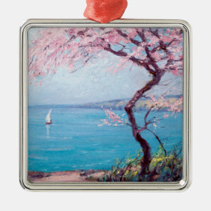 Strand in Biarritz, Frankreich (von Kimon Loghi) Ornament Aus Metall