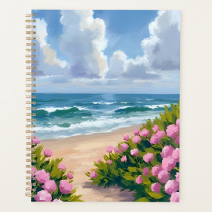 Strand in Blüte Rosa Hortensie Ozeanblick Küsten Planer