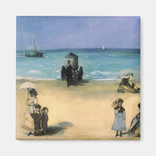 Strand in Boulogne durch Manet, Vintager Magnet