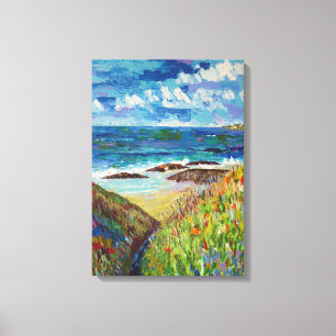 Strand in der Bretagne Leinwanddruck