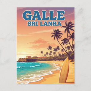 Strand in Galle Sri Lanka Postkarte