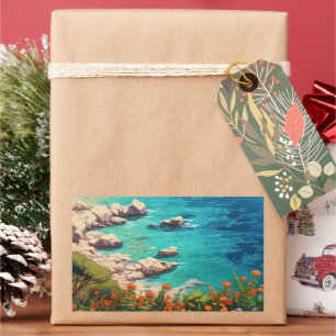 Strand in Griechenland Rechteckiger Aufkleber