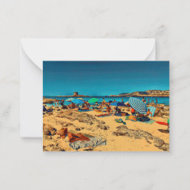 Strand in Italien Mitteilungskarte
