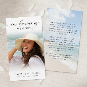 Strand In Loving Memory Foto Trauerkarte Gebet