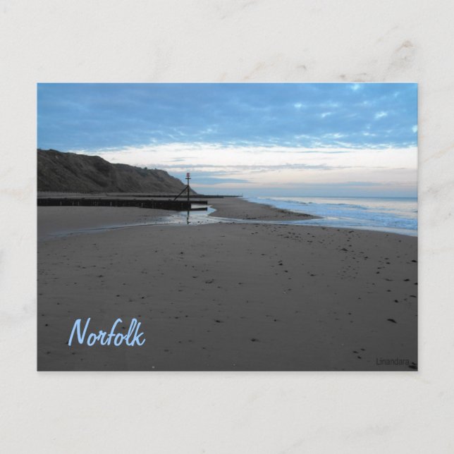 Strand in Mundesley, Norfolk von Alexandra Cook Postkarte (Vorderseite)