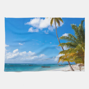 Strand in Saona Dominikanische Republik Geschirrtuch