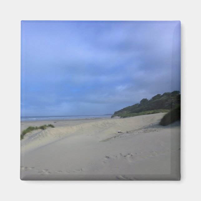 Strand in Yaquina Bay, Newport, OR Magnet (Vorne)