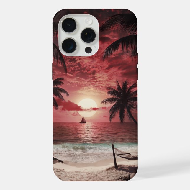 Strand iPhone 15 Pro Max Hülle (Rückseite)