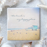 Strand ist mein glücklicher Ort Küste Meer Sand Se Steinuntersetzer<br><div class="desc">"Der Strand ist mein glücklicher Ort." Entspannen Sie sich bei Ihrem Lieblingsgetränk auf diesem atemberaubenden, pastellfarbenen Untersetzer aus Foto, während Sie sich an den frischen Salzgeruch der Meeresluft erinnern. Entdecken Sie die Einsamkeit eines leeren kalifornischen Strandes. Macht ein großartiges Geschenk für die Hauswärmung! Sie können leicht personalisieren diesen Stein Untersetzer...</div>