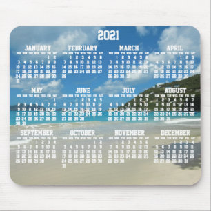 Strand Jahreskalender 2021 Mauspad