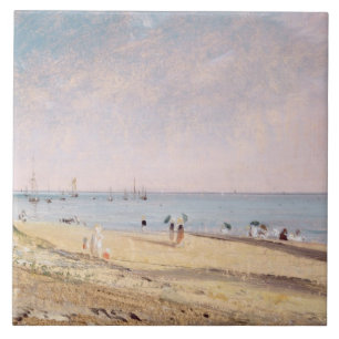 Strand John-Polizist-  Brighton (Öl auf Leinwand) Fliese