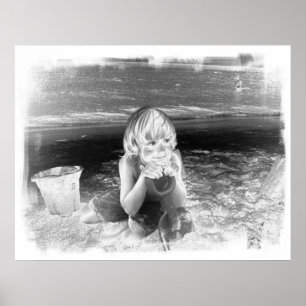 Strand-Jungen-Plakat Poster