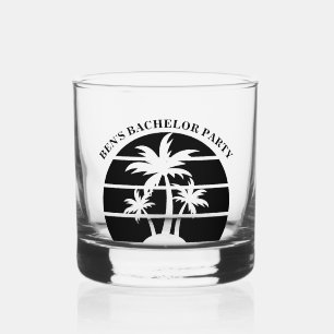 Strand-Junggesellenabschied-Inselhochzeit-Trauzeug Whiskyglas