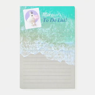 Strand, Kaninchen, DIY-Name-Nachrichten-Foto, lini Post-it Klebezettel