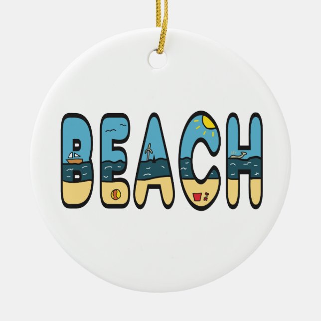 Strand Keramik Ornament (Vorne)