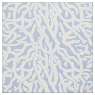 Strand-Korallenriff-Muster in grauem Blauem und Stoff
