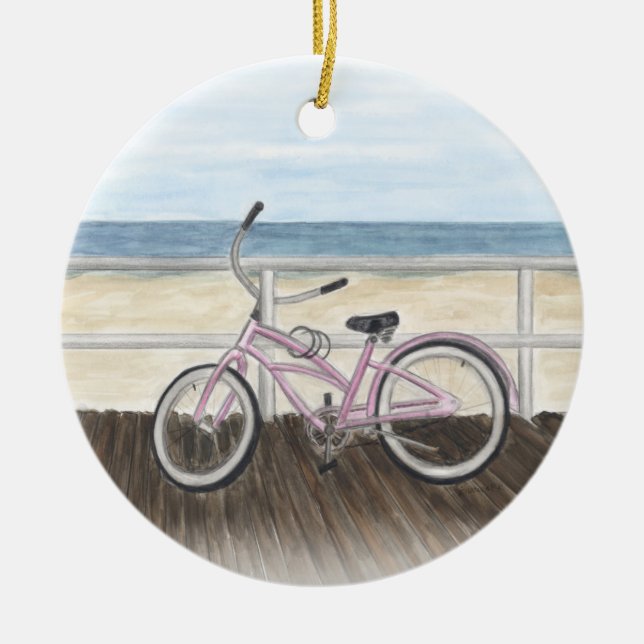 Strand-Kreuzer auf der Promenaden-Verzierung Keramik Ornament (Vorne)