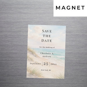 Strand Küste moderne Hochzeit Save the Date Magnet