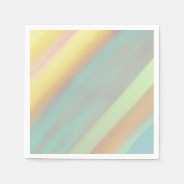 Strand Küste Pastell Streifen Serviette (Vorderseite)