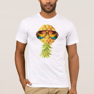 Strand Leben auf den Kopf Ananas T - Shirt Tank