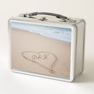 Strand-Liebe des Monogramm- I Metall Brotdose