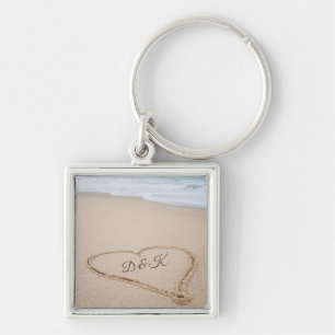 Strand-Liebe des Monogramm- I Schlüsselanhänger
