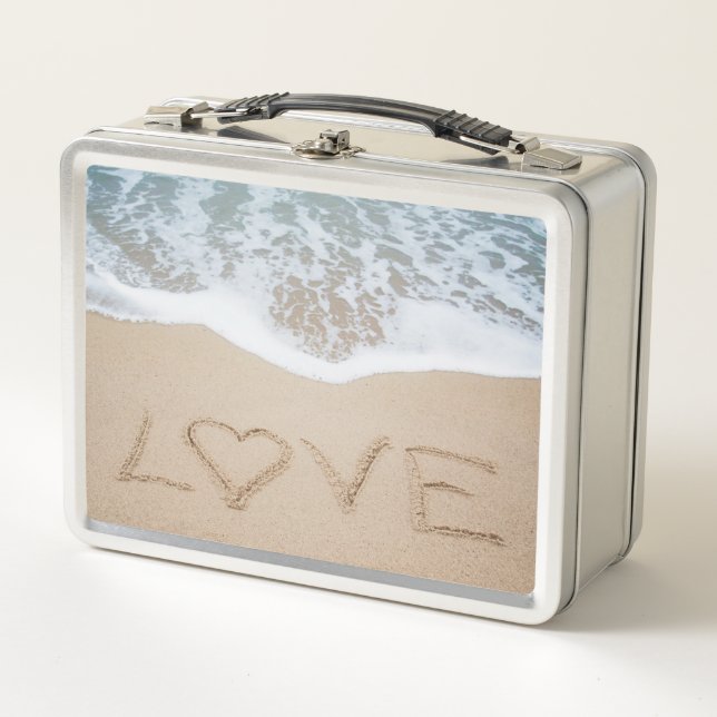 Strand-Liebe II Metall Brotdose (Vorderseite)